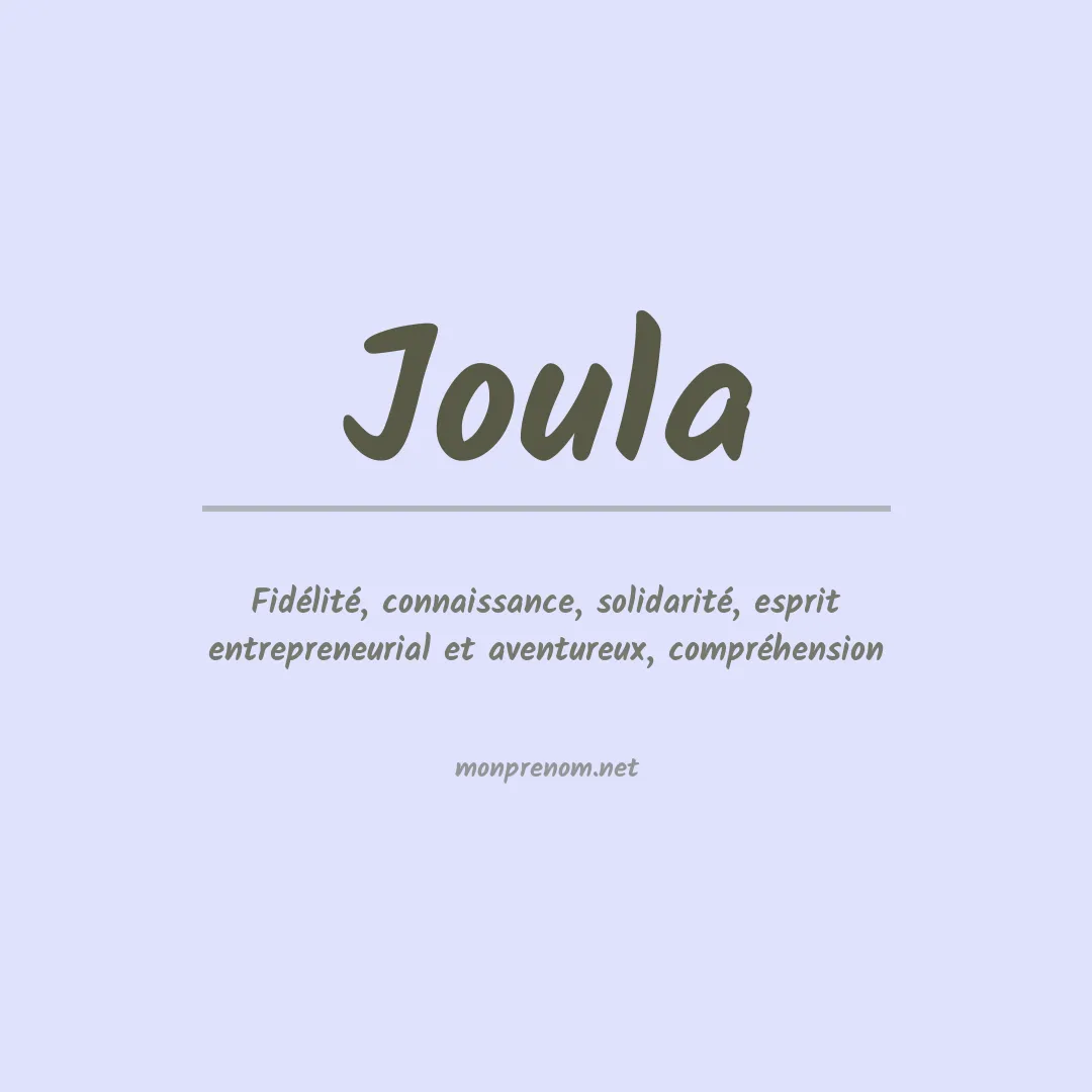 Signification du prénom Joula
