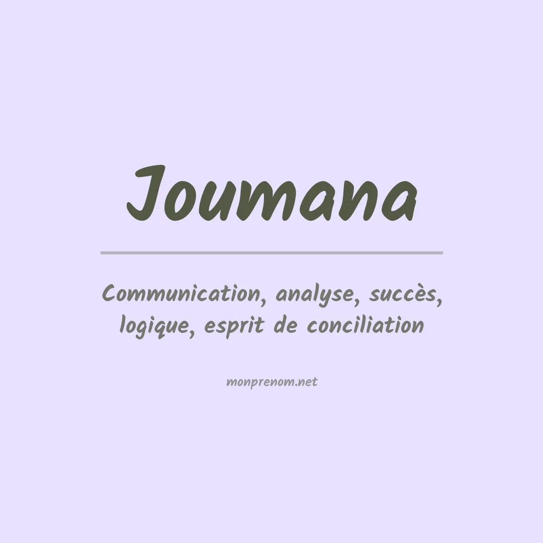 Prénom Joumana