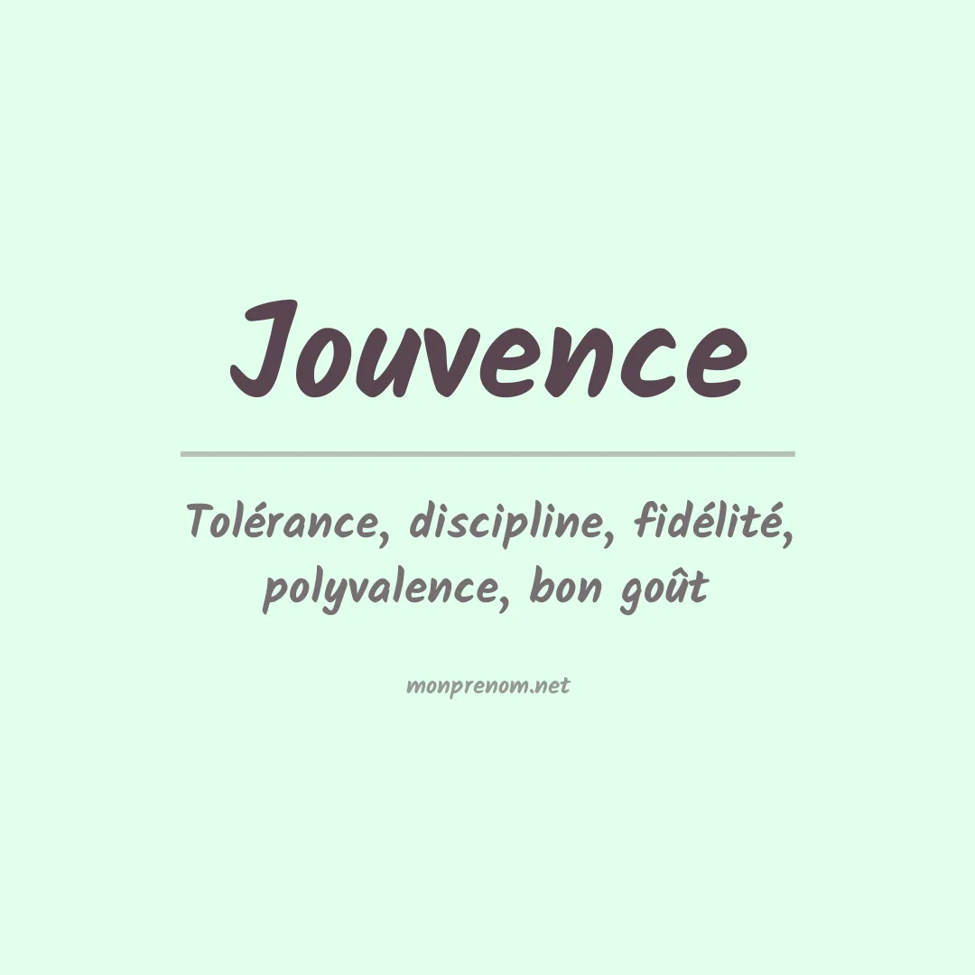 Signification du prénom Jouvence