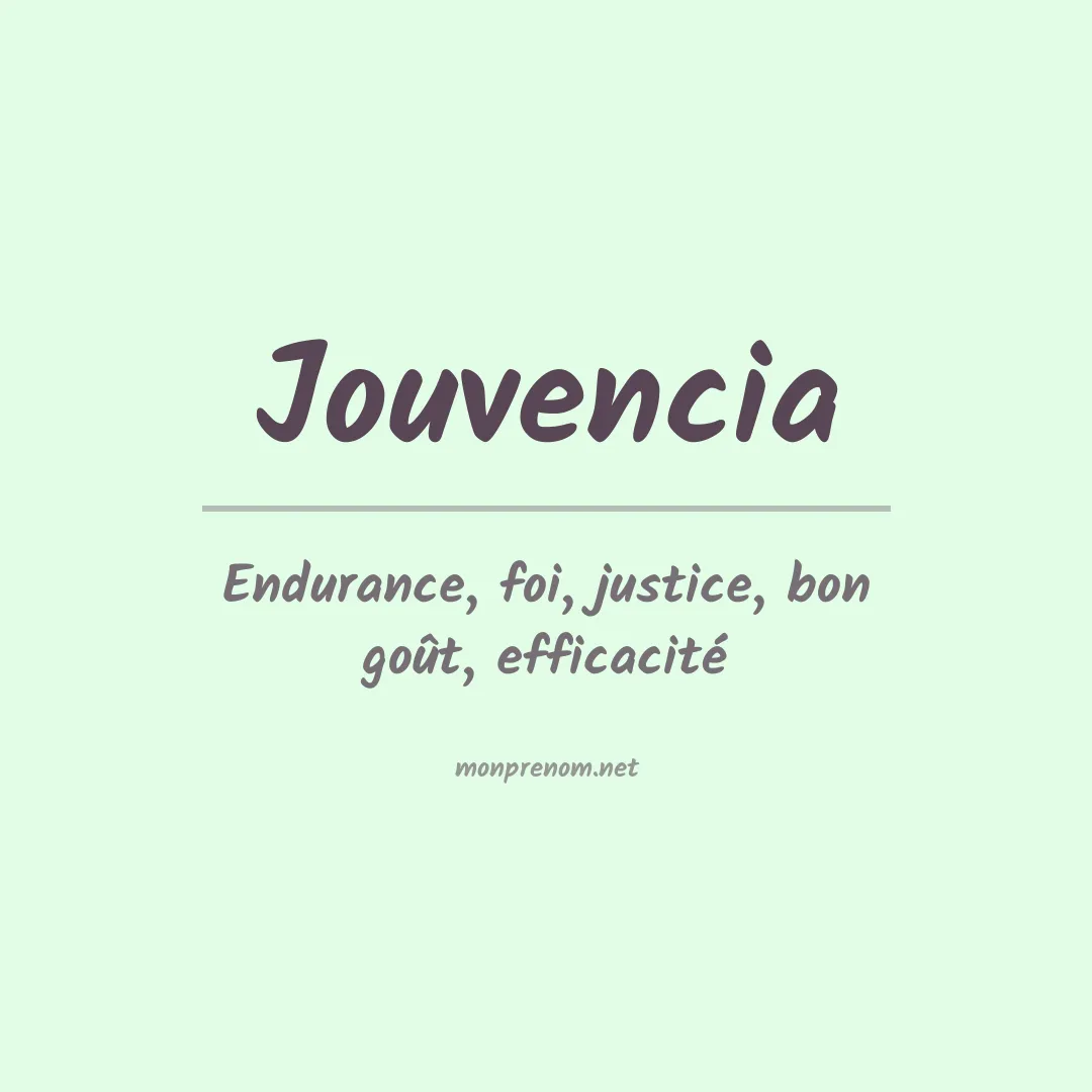 Signification du prénom Jouvencia