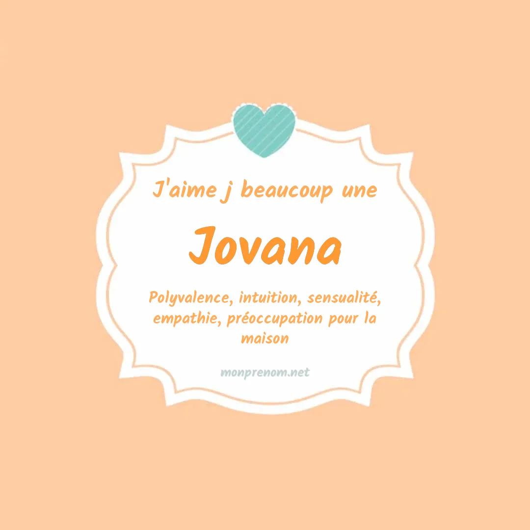 J'aime beaucoup Jovana