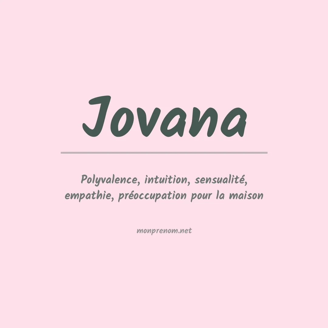 Prénom Jovana