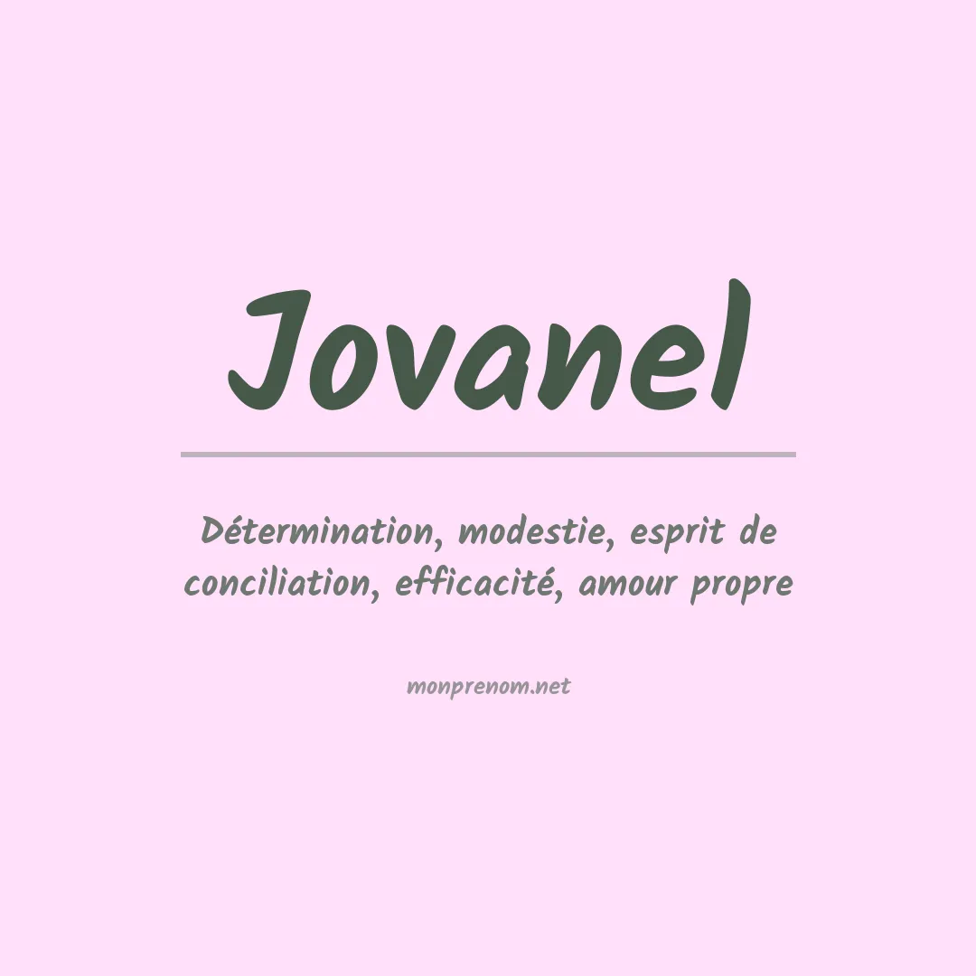 Signification du prénom Jovanel