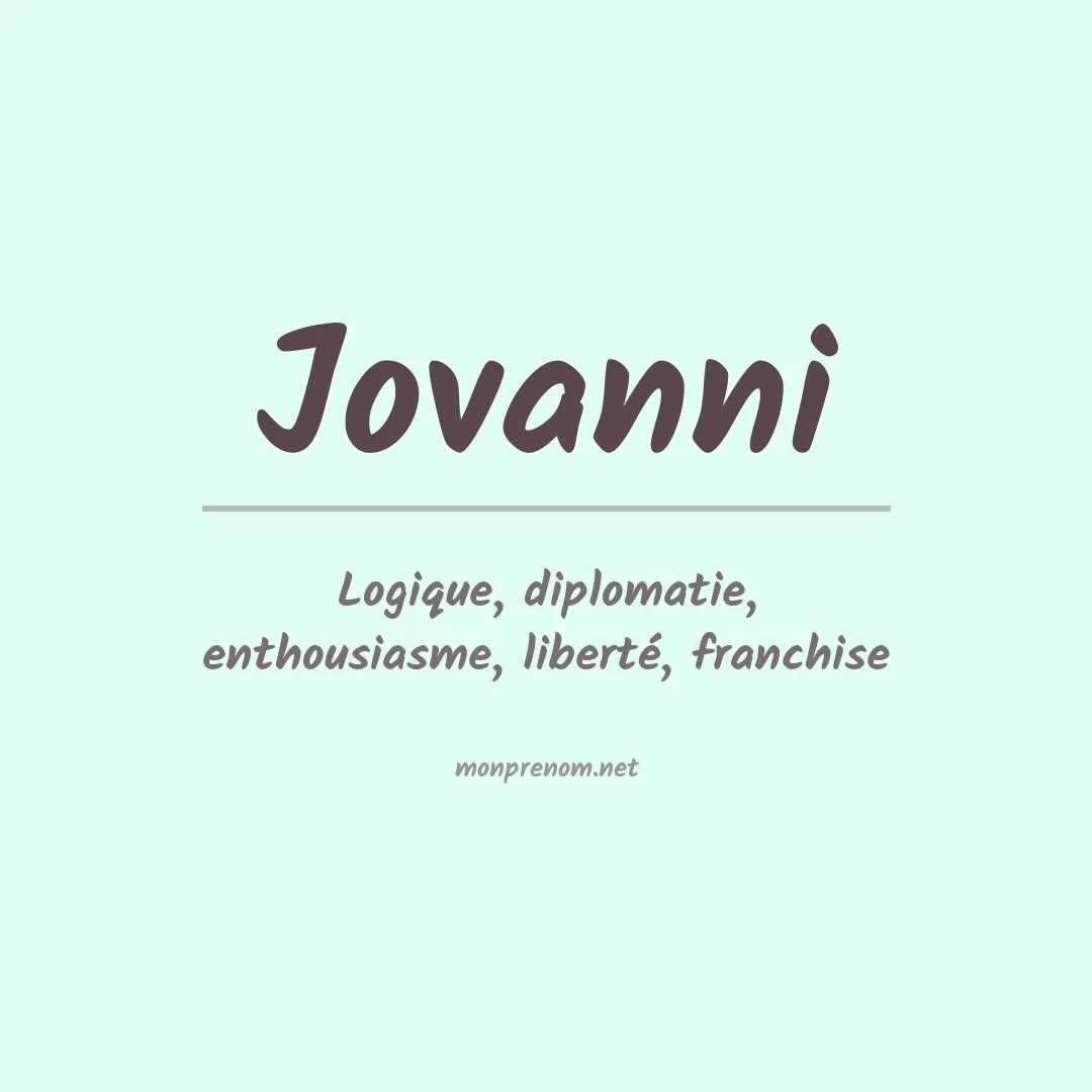 Prénom Jovanni