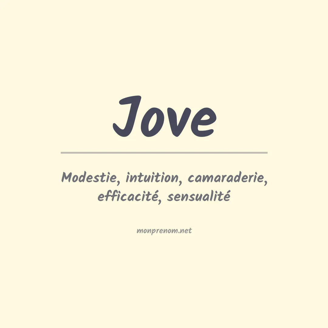 Prénom Jove