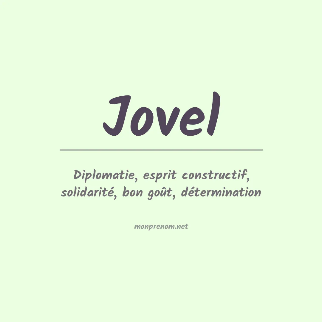 Prénom Jovel