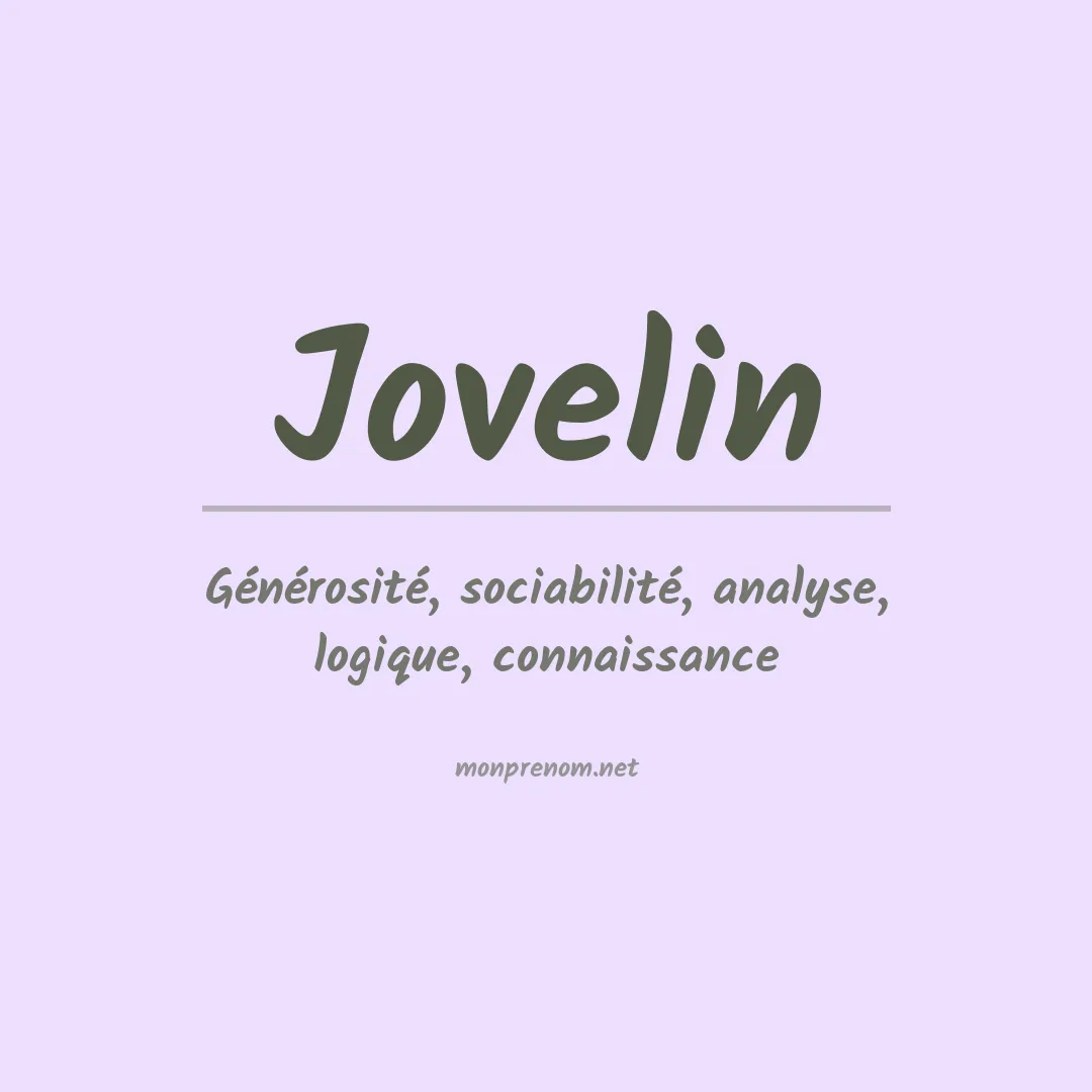 Signification du prénom Jovelin