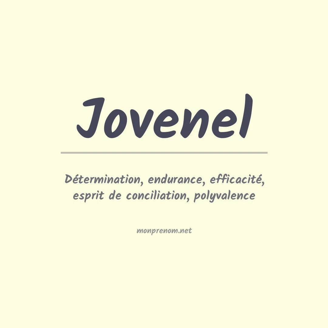 Signification du prénom Jovenel