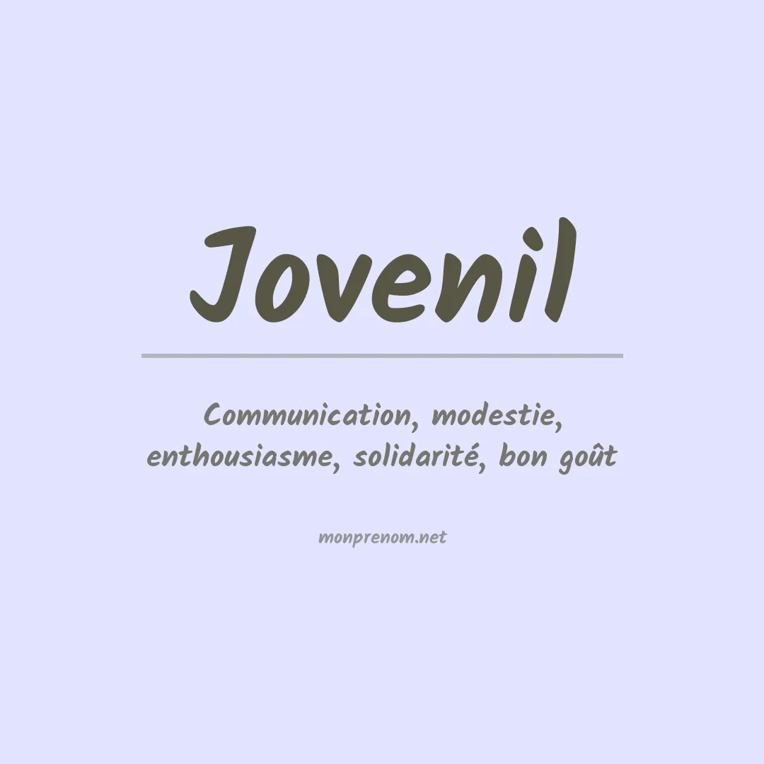 Signification du prénom Jovenil