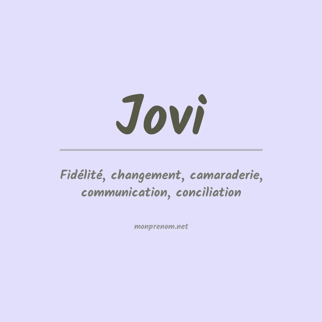 Signification du prénom Jovi