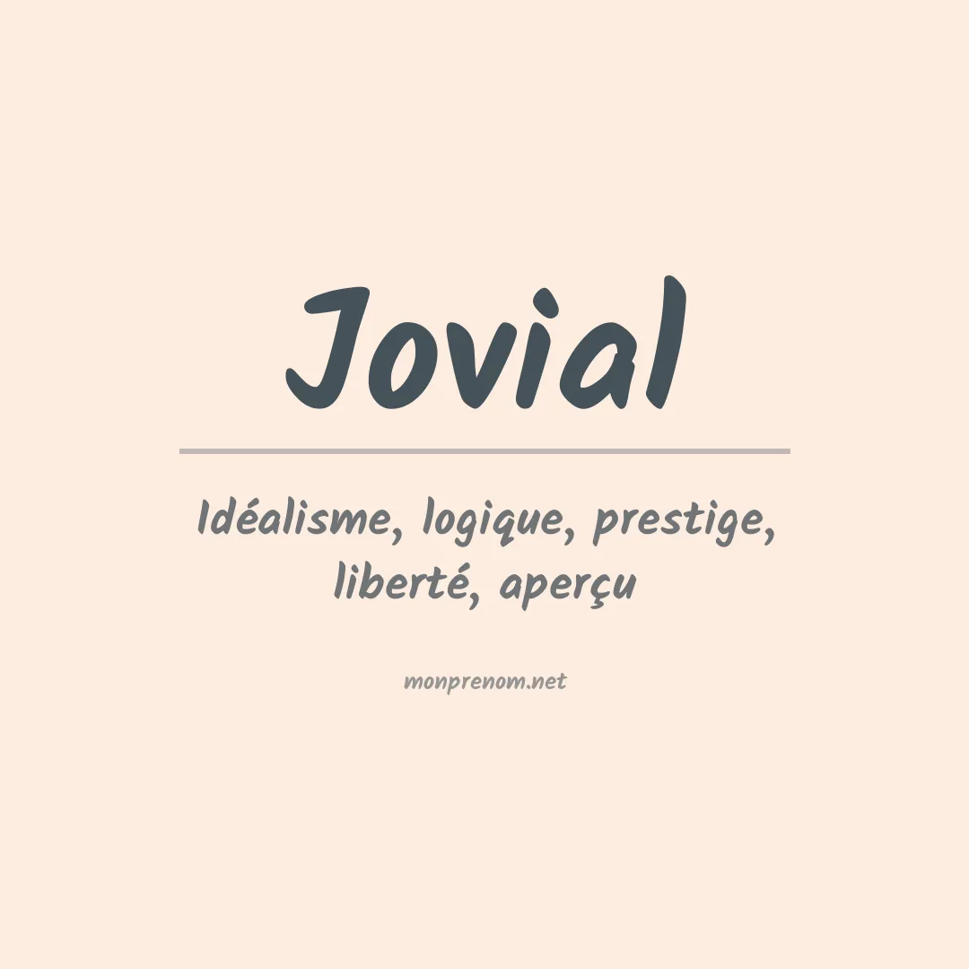 Prénom Jovial