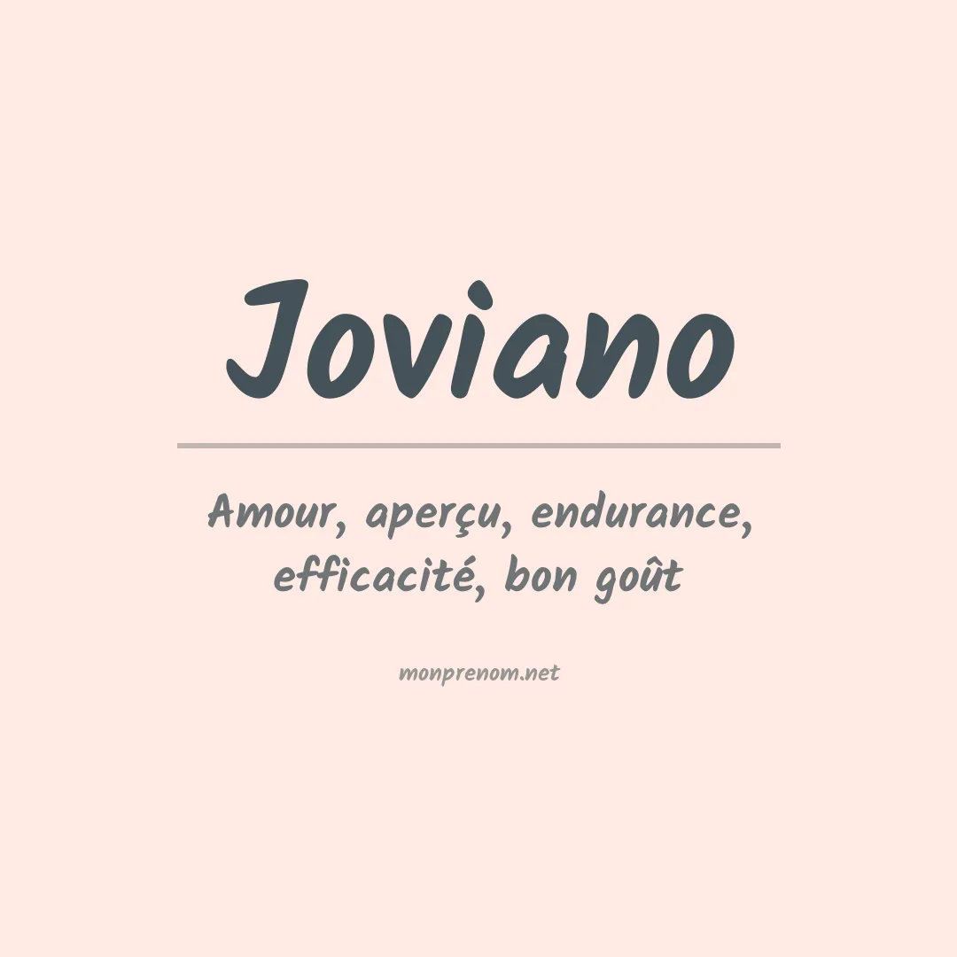 Signification du prénom Joviano