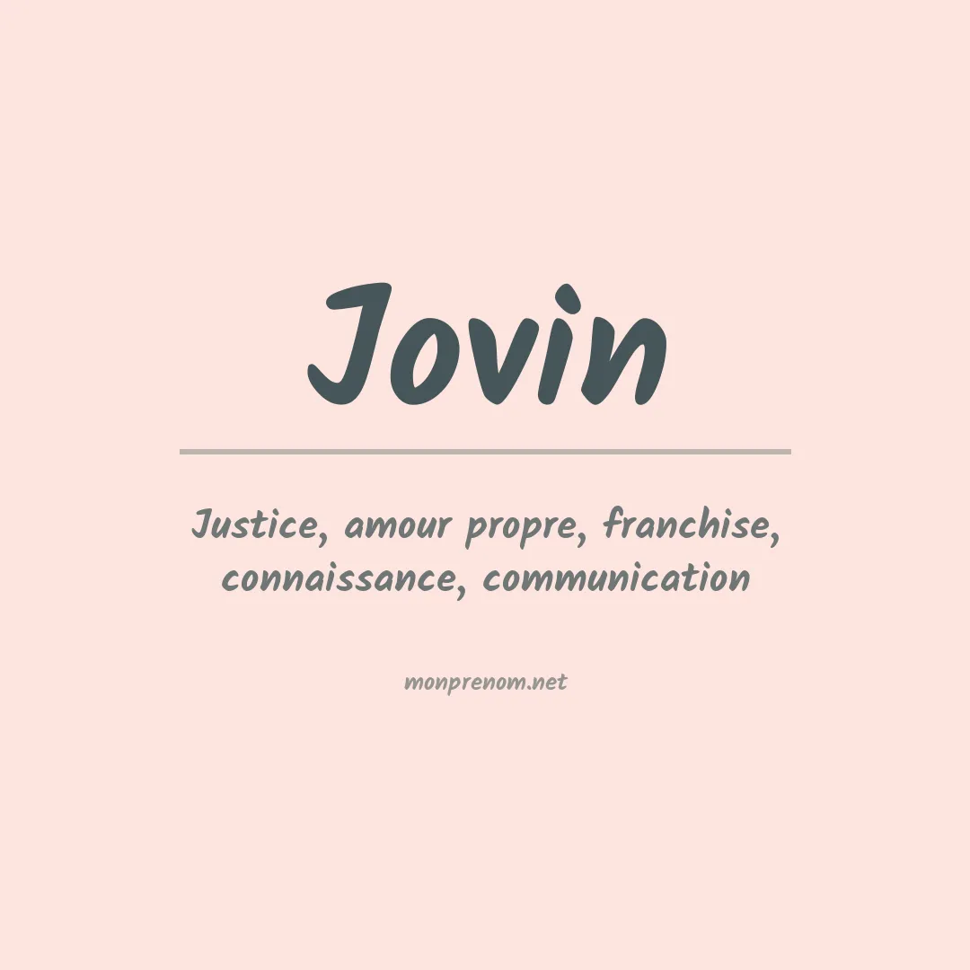 Signification du prénom Jovin