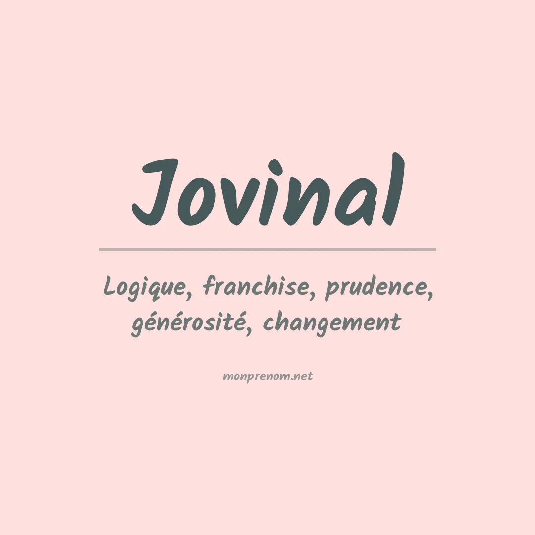 Signification du prénom Jovinal