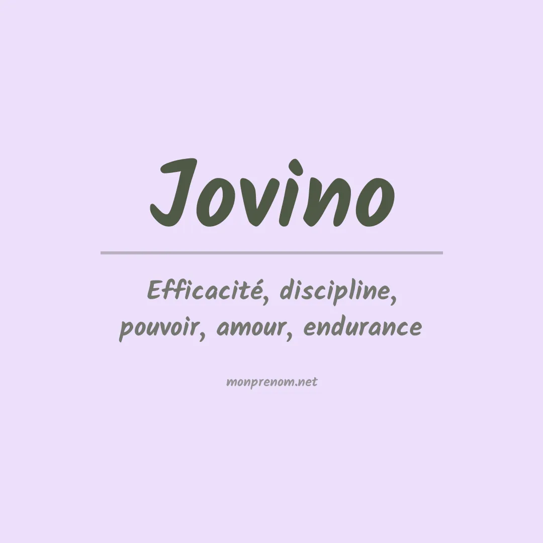 Signification du prénom Jovino