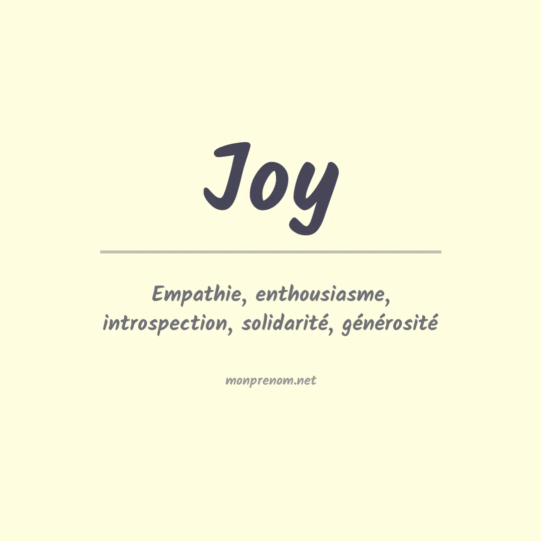 Prénom Joy