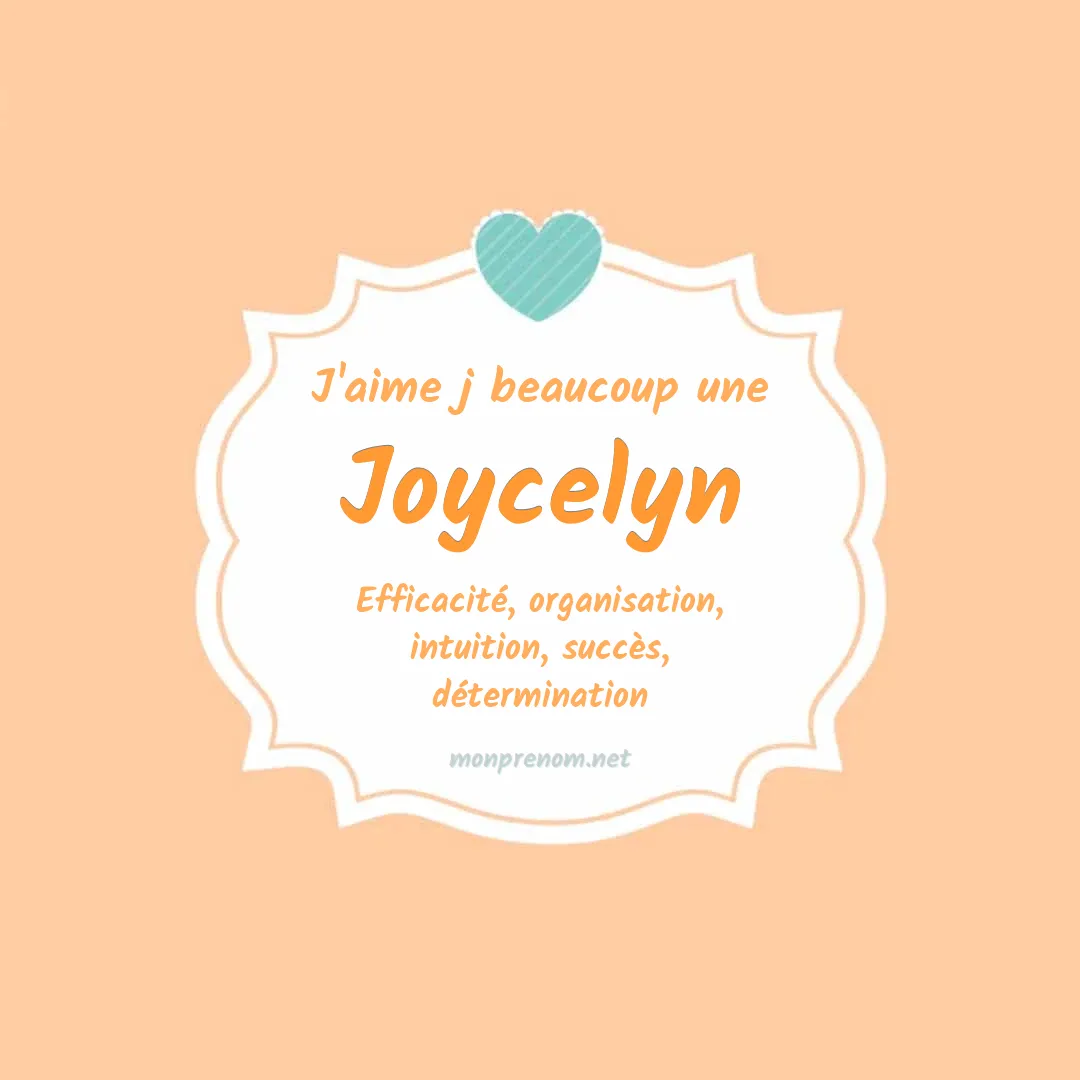 J'aime beaucoup Joycelyn
