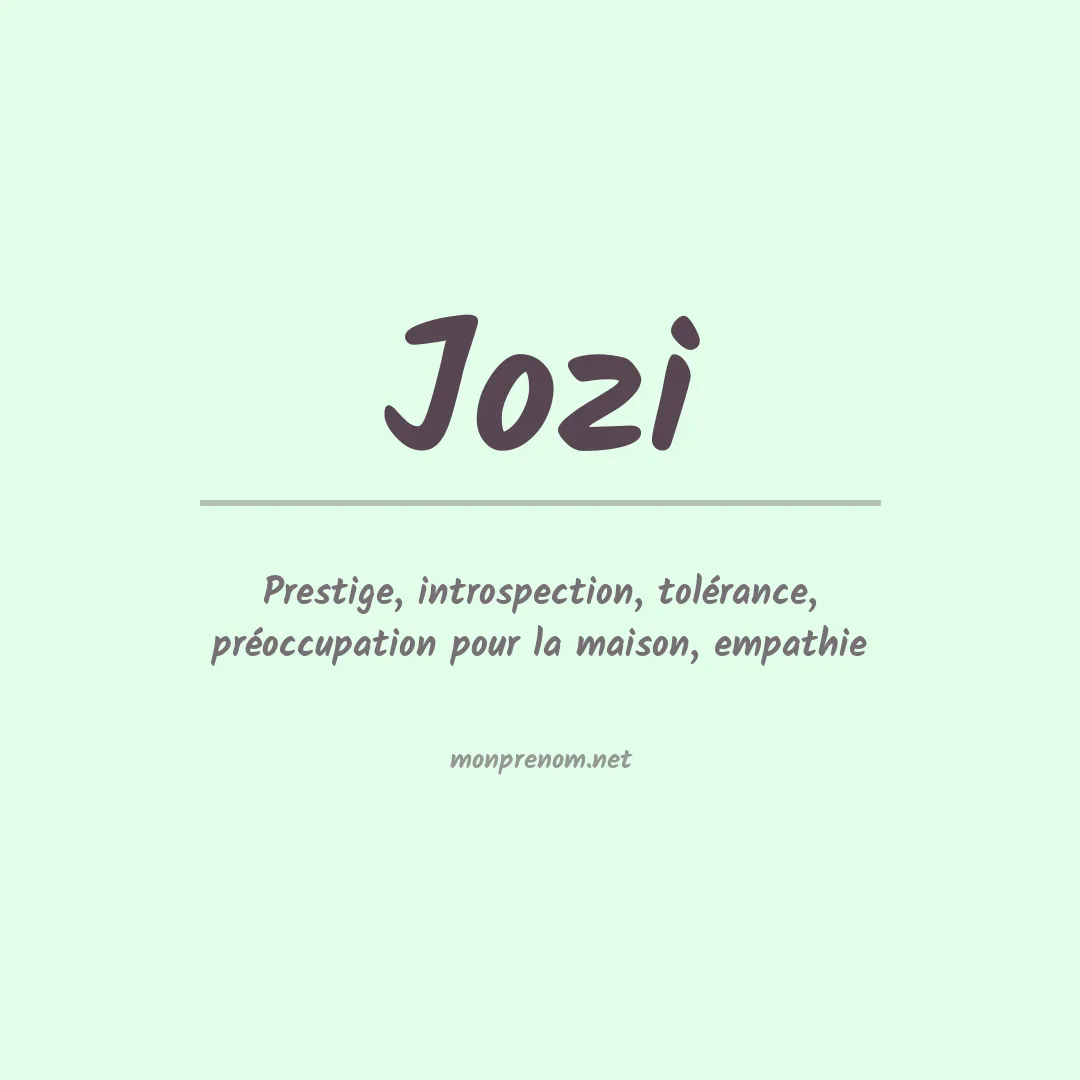 Prénom Jozi