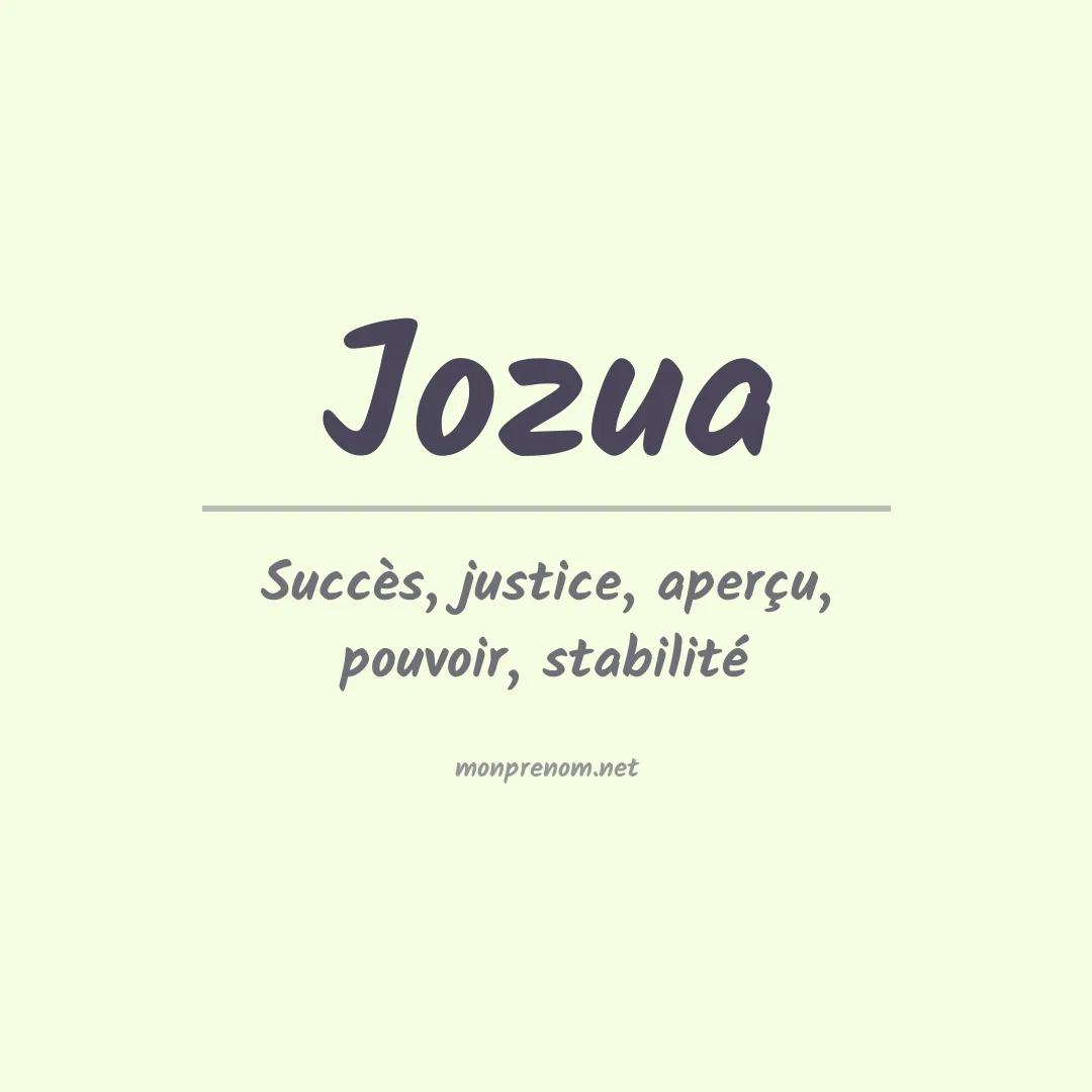 Signification du prénom Jozua