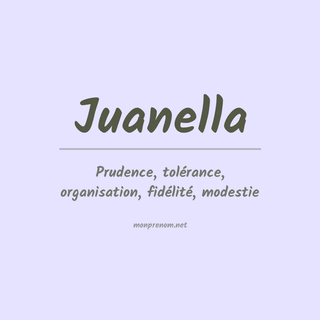 Signification du prénom Juanella