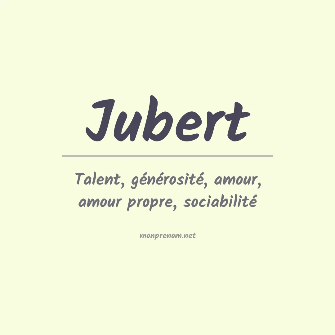 Prénom Jubert