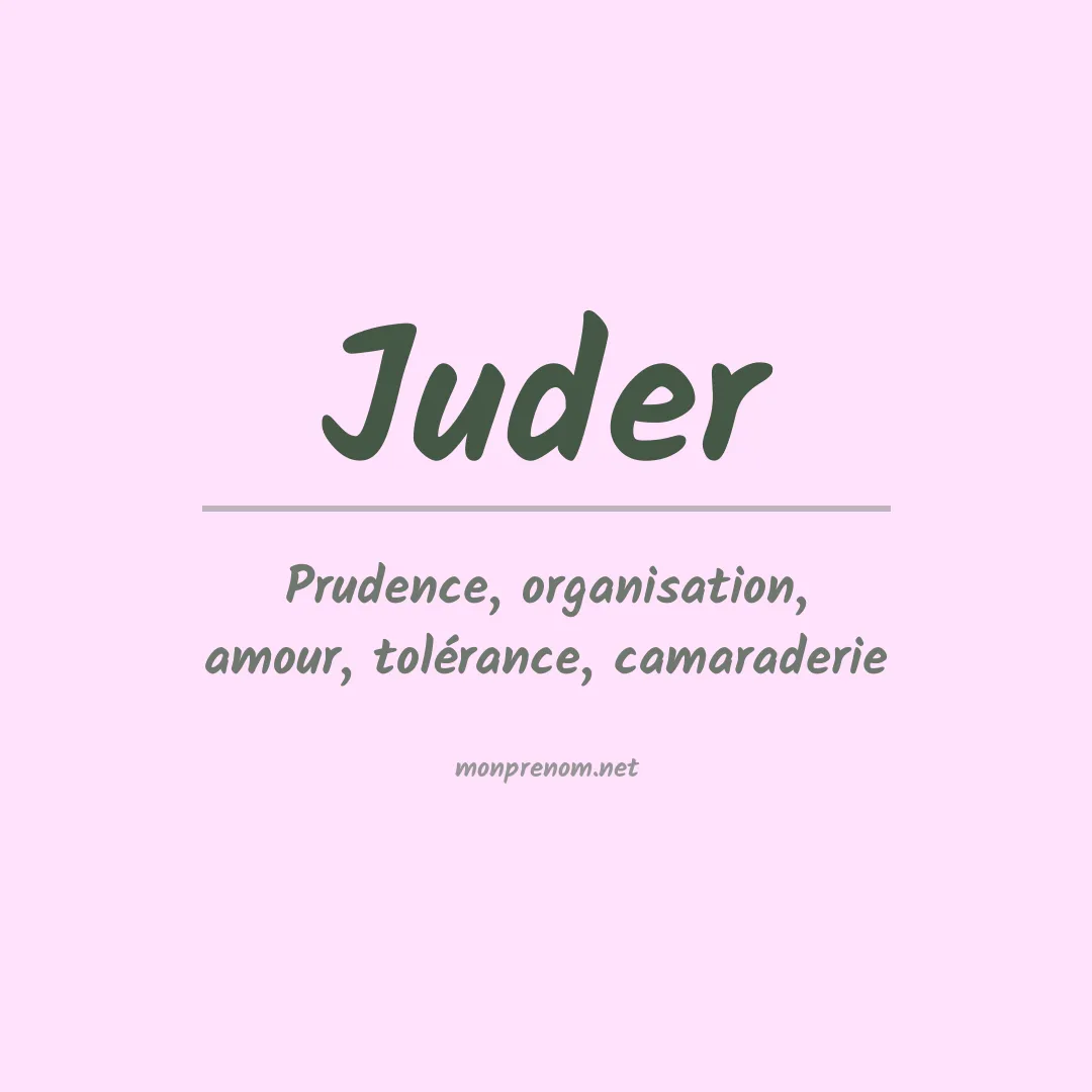 Signification du prénom Juder