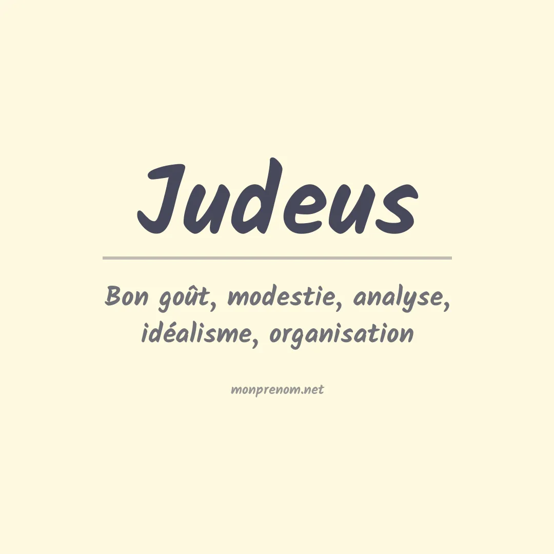 Signification du prénom Judeus