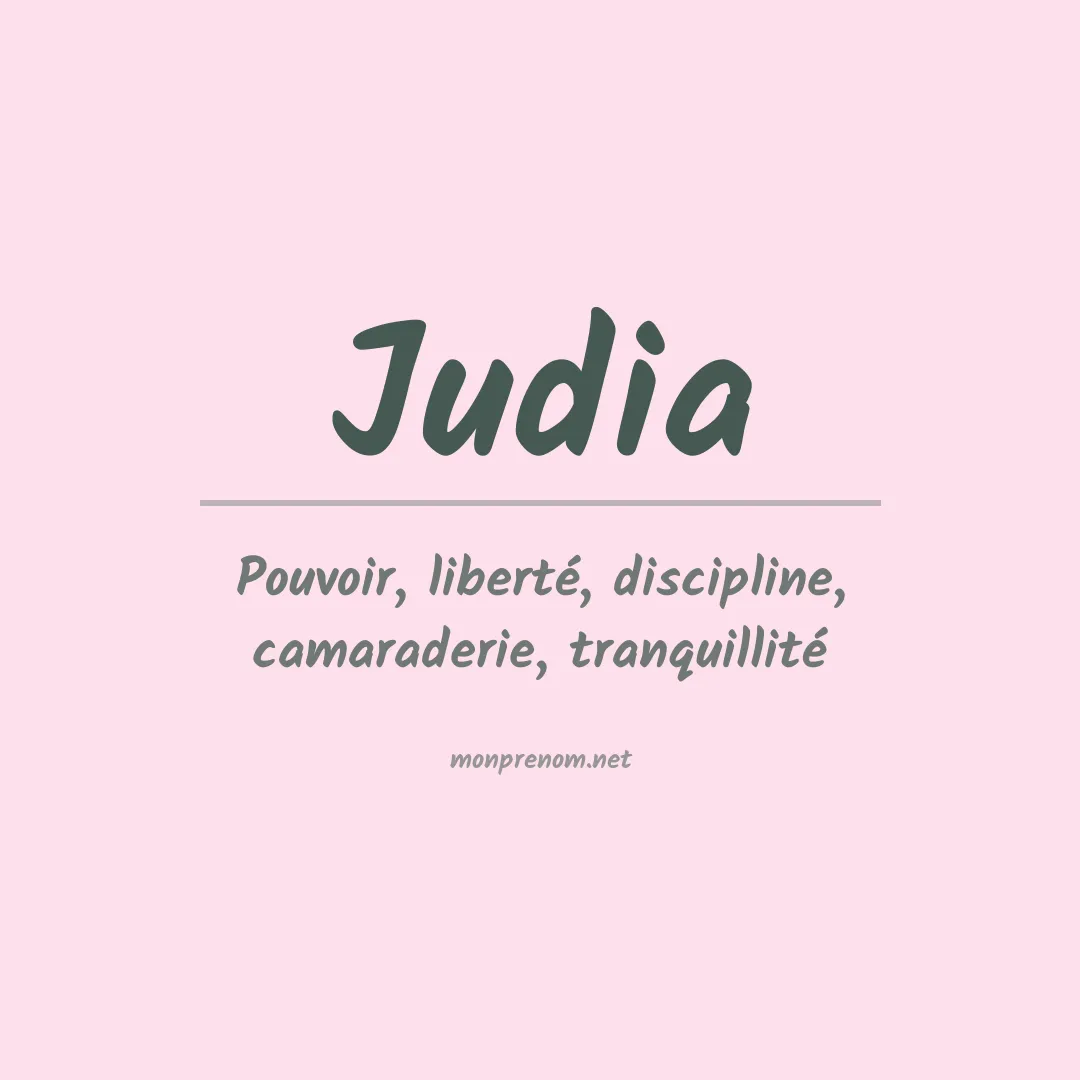 Prénom Judia