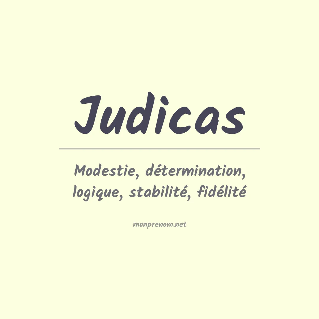 Signification du prénom Judicas