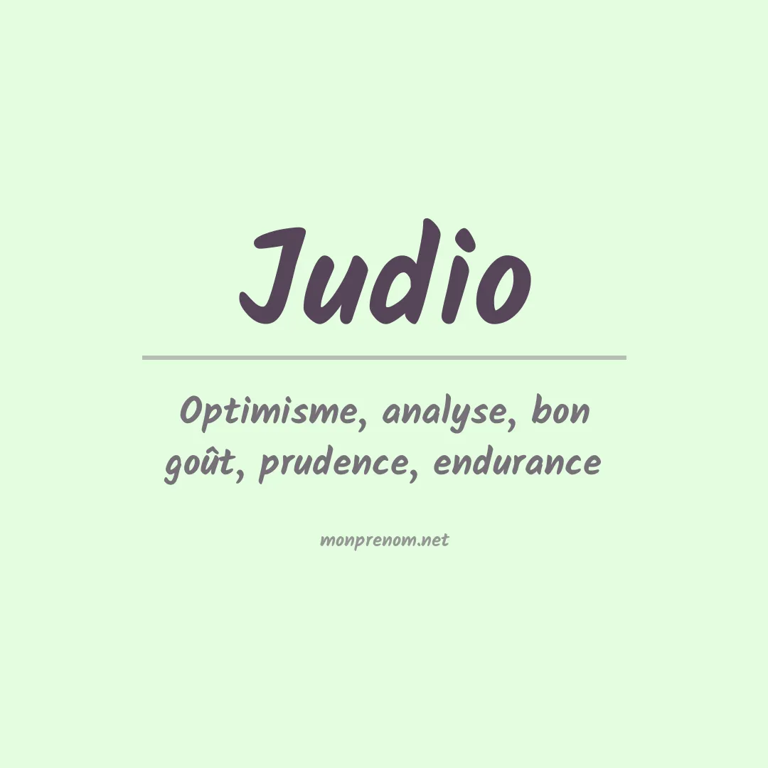 Signification du prénom Judio