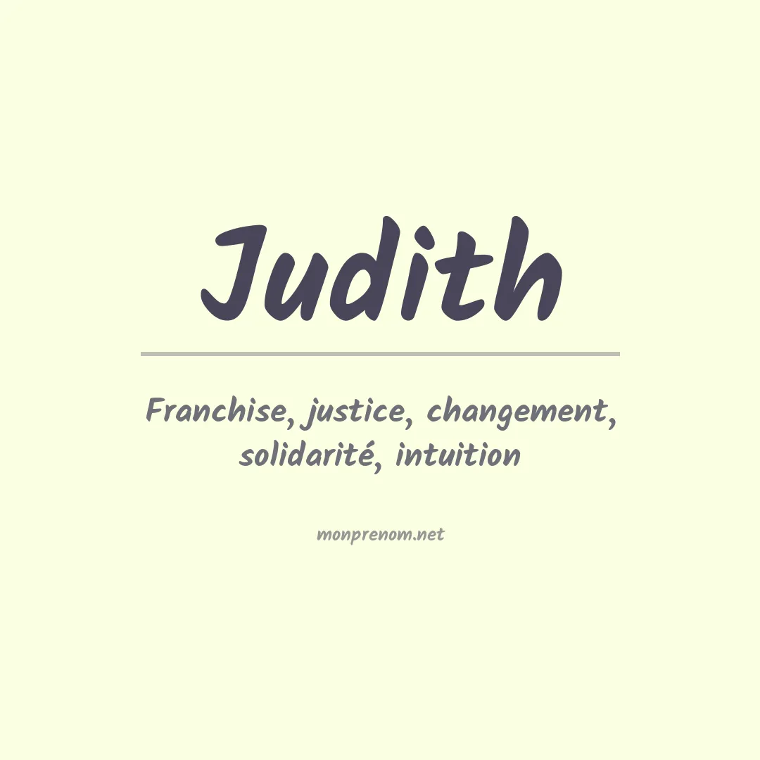 Prénom Judith