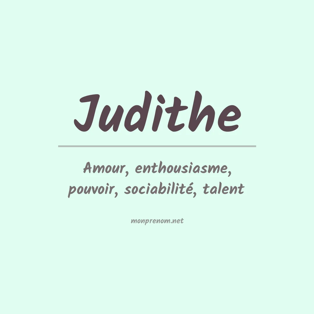 Prénom Judithe