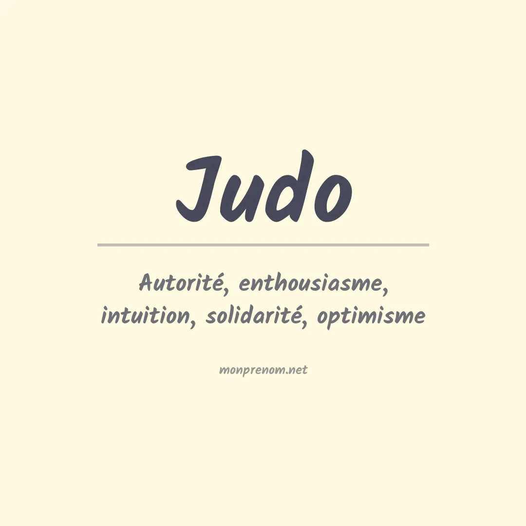 Signification du prénom Judo