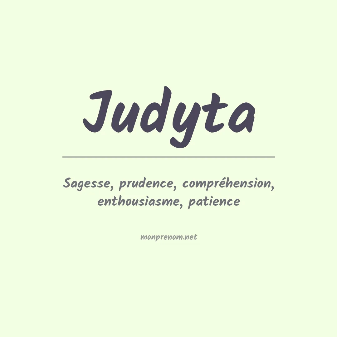 Signification du prénom Judyta
