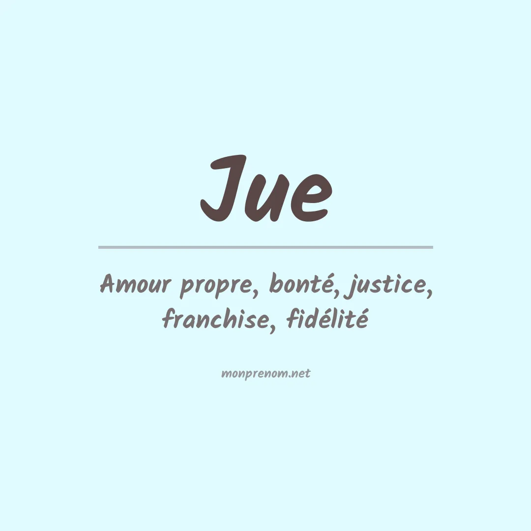 Prénom Jue