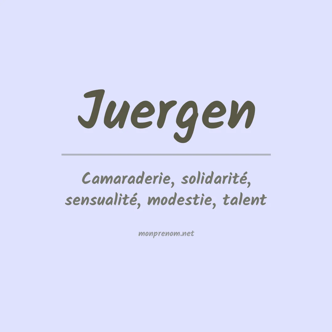 Prénom Juergen