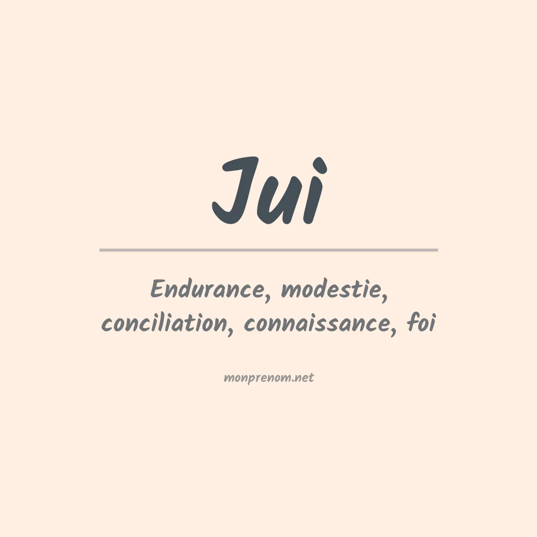 Prénom Jui