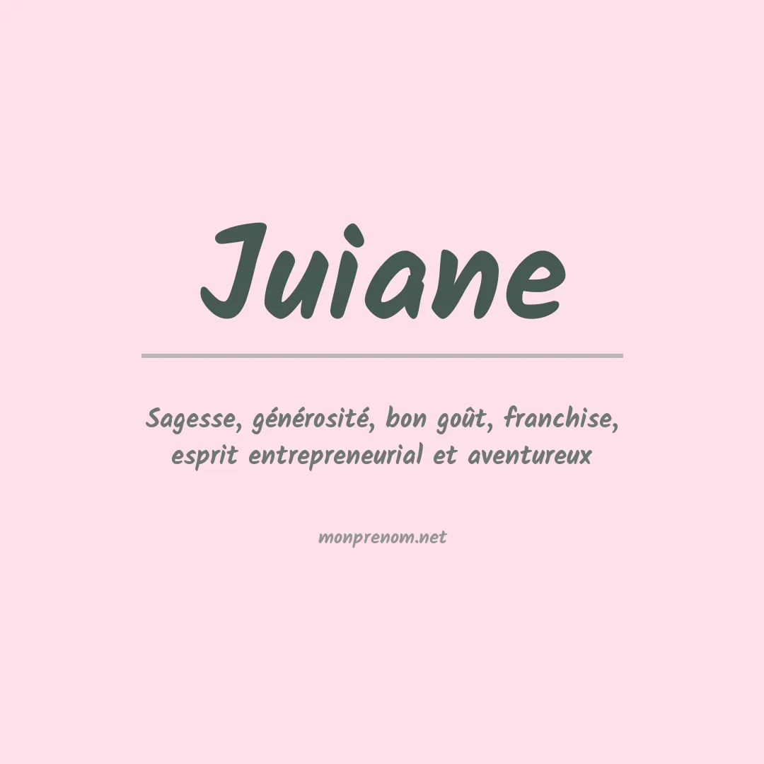 Prénom Juiane