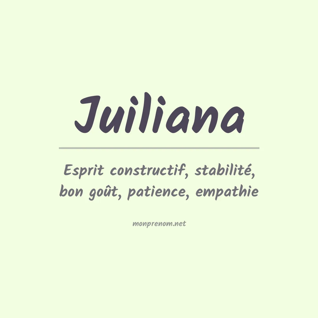 Prénom Juiliana