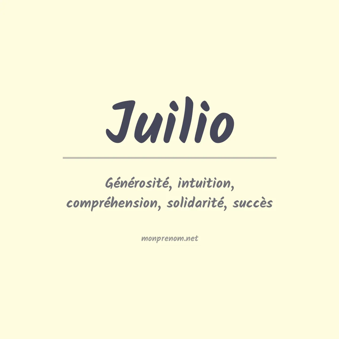 Prénom Juilio