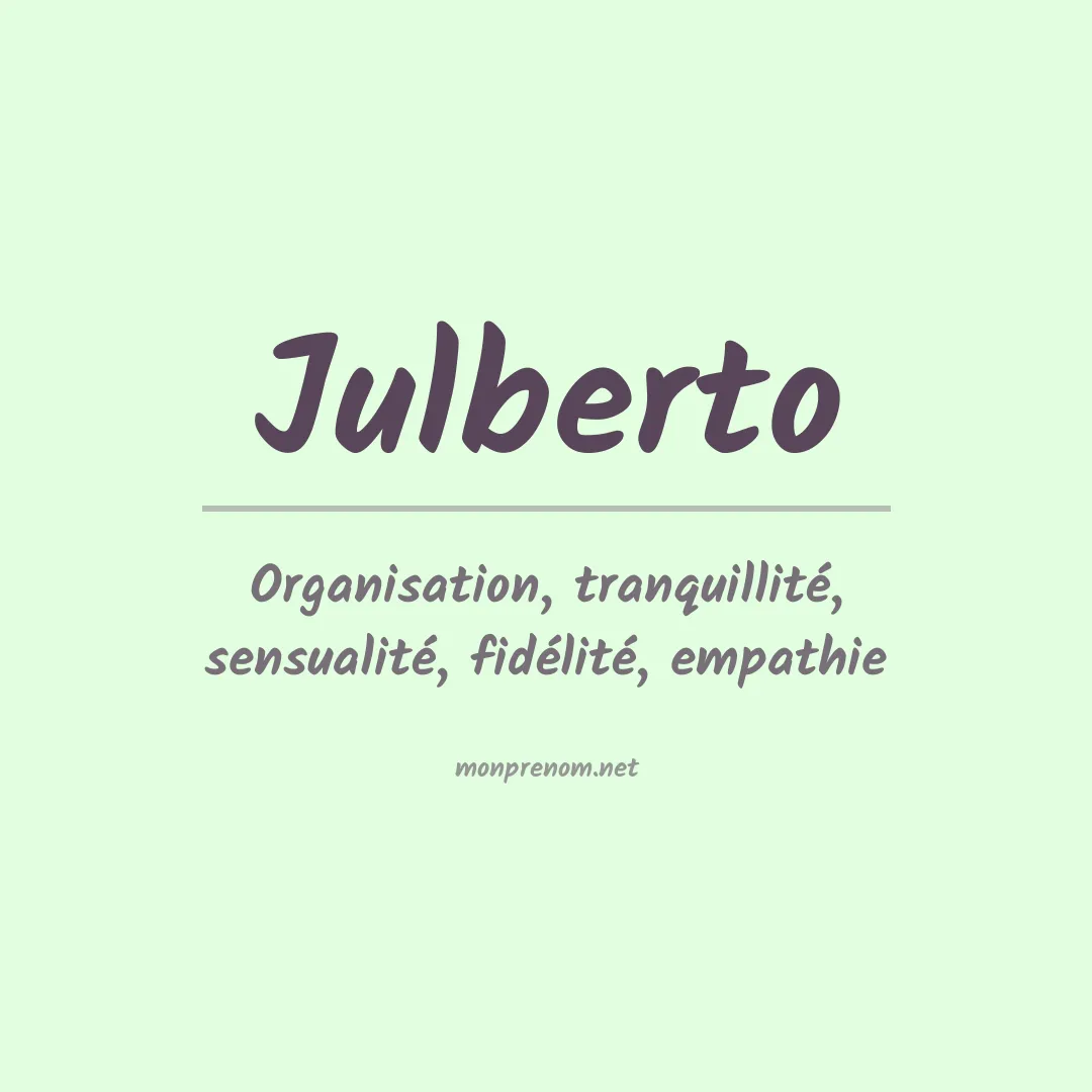 Prénom Julberto