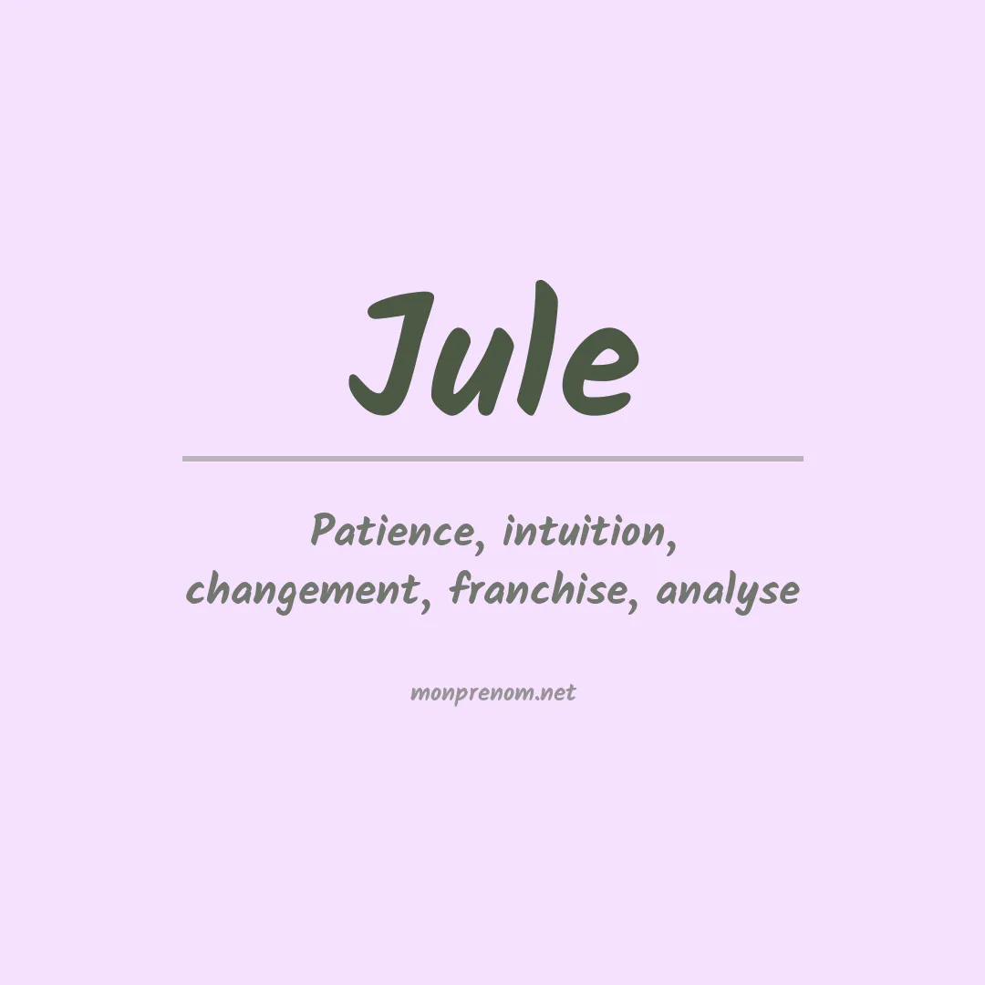 Prénom Jule