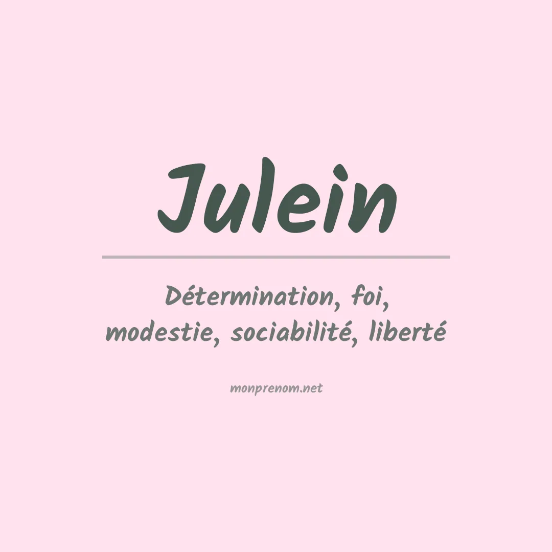 Signification du prénom Julein