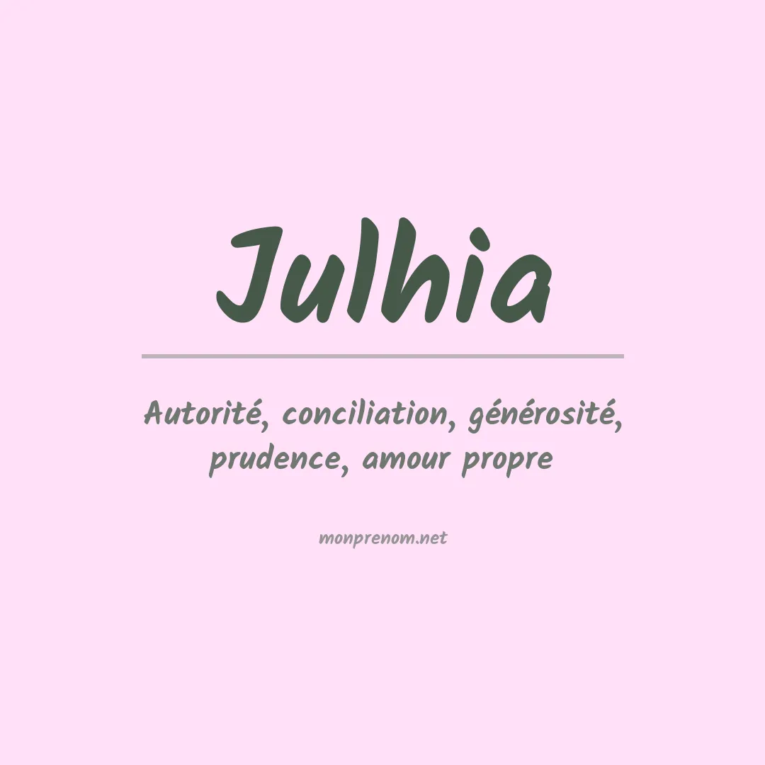 Prénom Julhia