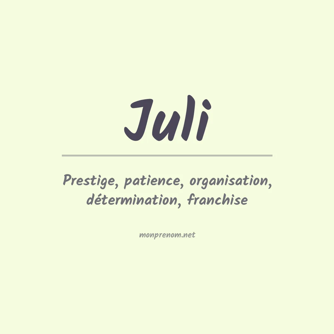 Prénom Juli