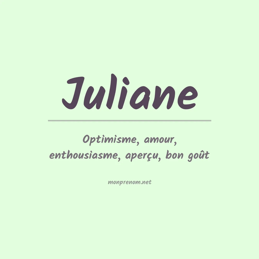 Signification du prénom Juliane