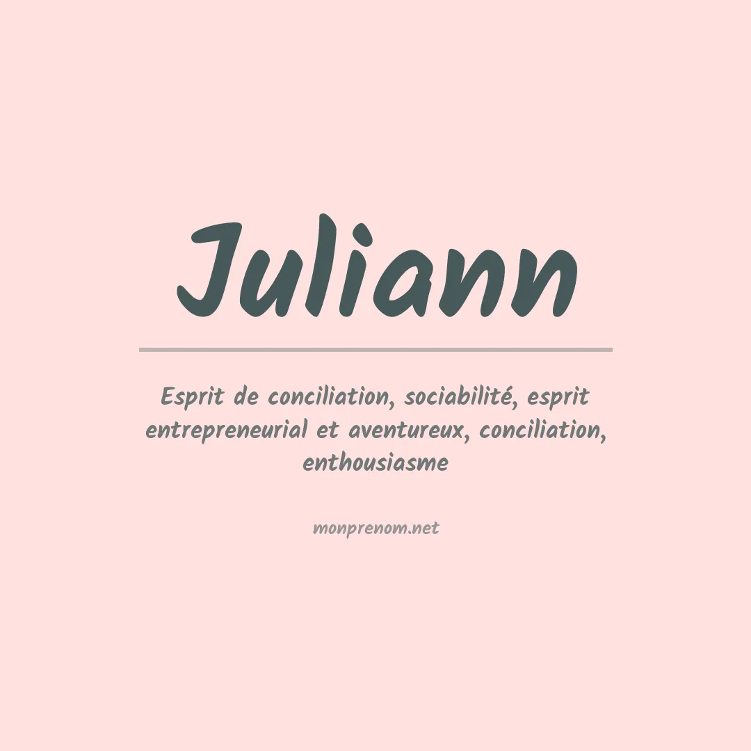 Signification du prénom Juliann