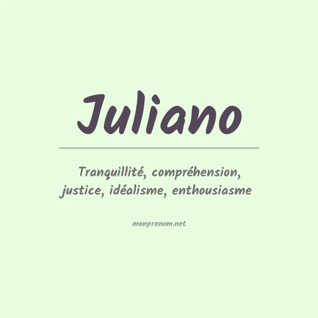 Prénom Juliano