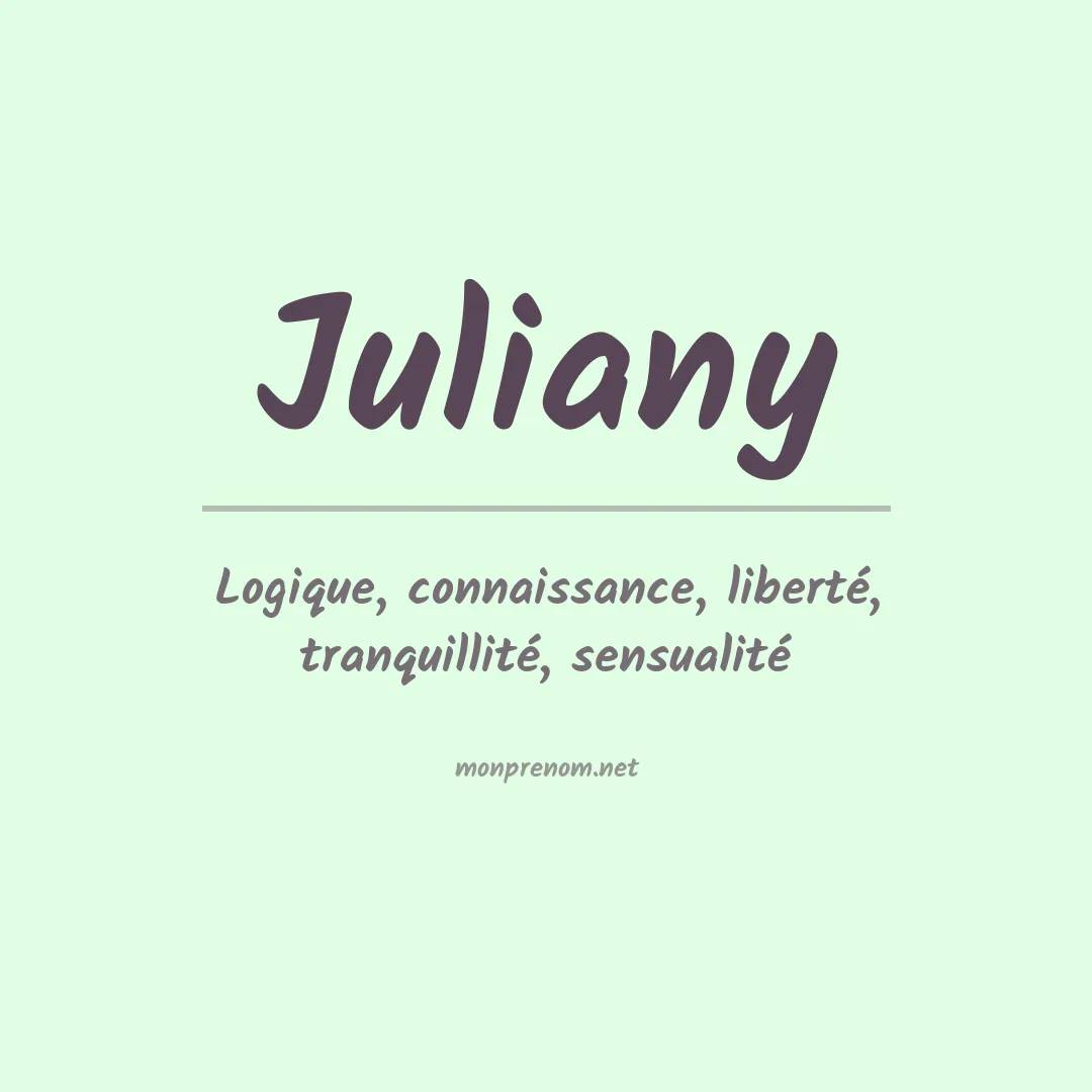 Signification du prénom Juliany