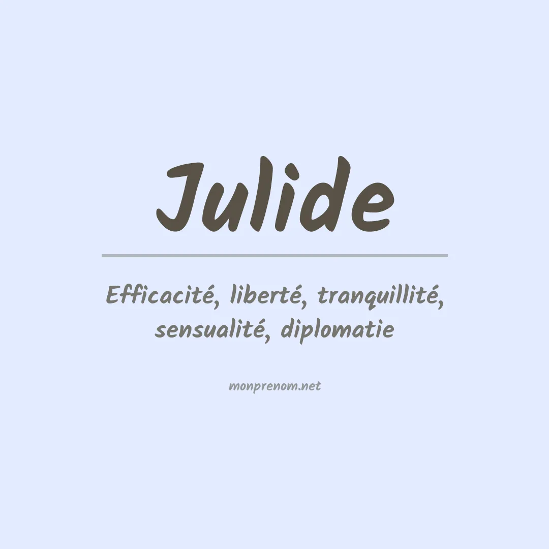 Prénom Julide